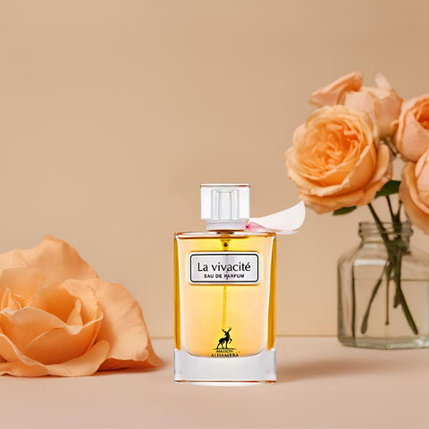La Vivacité Eau De Parfum Spray 100ML (3.4 OZ) by Maison Alhambra | A Blend of Juicy Fruits, Elegant Florals, and Warm Vanilla. - Intense Oud