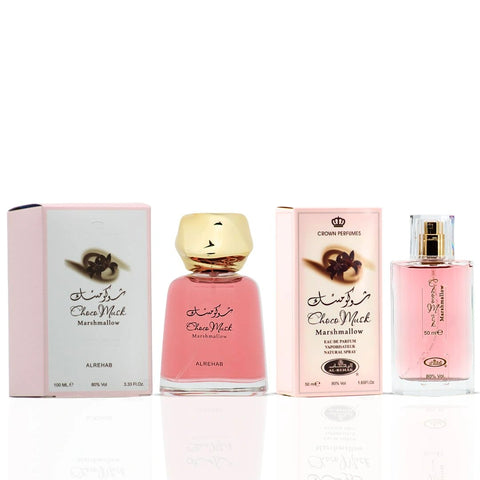 Choco Musk, Choco Musk Pistachio & Choco Musk Marshmallow Eau de Parfum Sprays 100ml (3.4 oz) & 50ml (1.7 oz) by Al Rehab (Bundle)