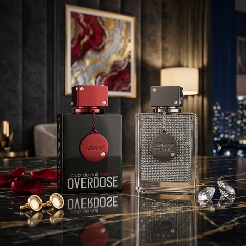 Club de Nuit Overdose & Bling Eau de Parfum Sprays 105ml (3.6 oz) by Armaf (Bundle)