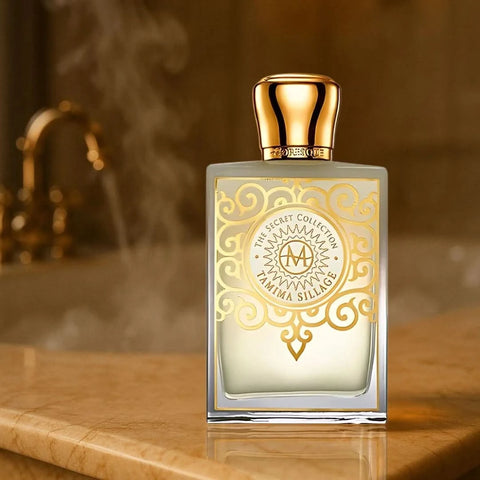 Tamima Sillage Eau de Parfum spray by Moresque, 75ml bottle with elegant packaging and fragrance details.