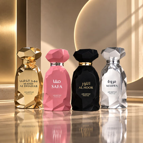 Mahd Al Dhahab, Al Noor, Marwa & Safa Eau de Parfum Sprays 100ml by Arabiyat Prestige (Collection)