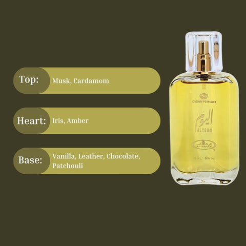 Al Youm EDP Spray 50ML (1.7 OZ) By Al Rehab | A Spicy, Rich, And Indulgent Fragrance With Layered Sweetness. - Intense Oud