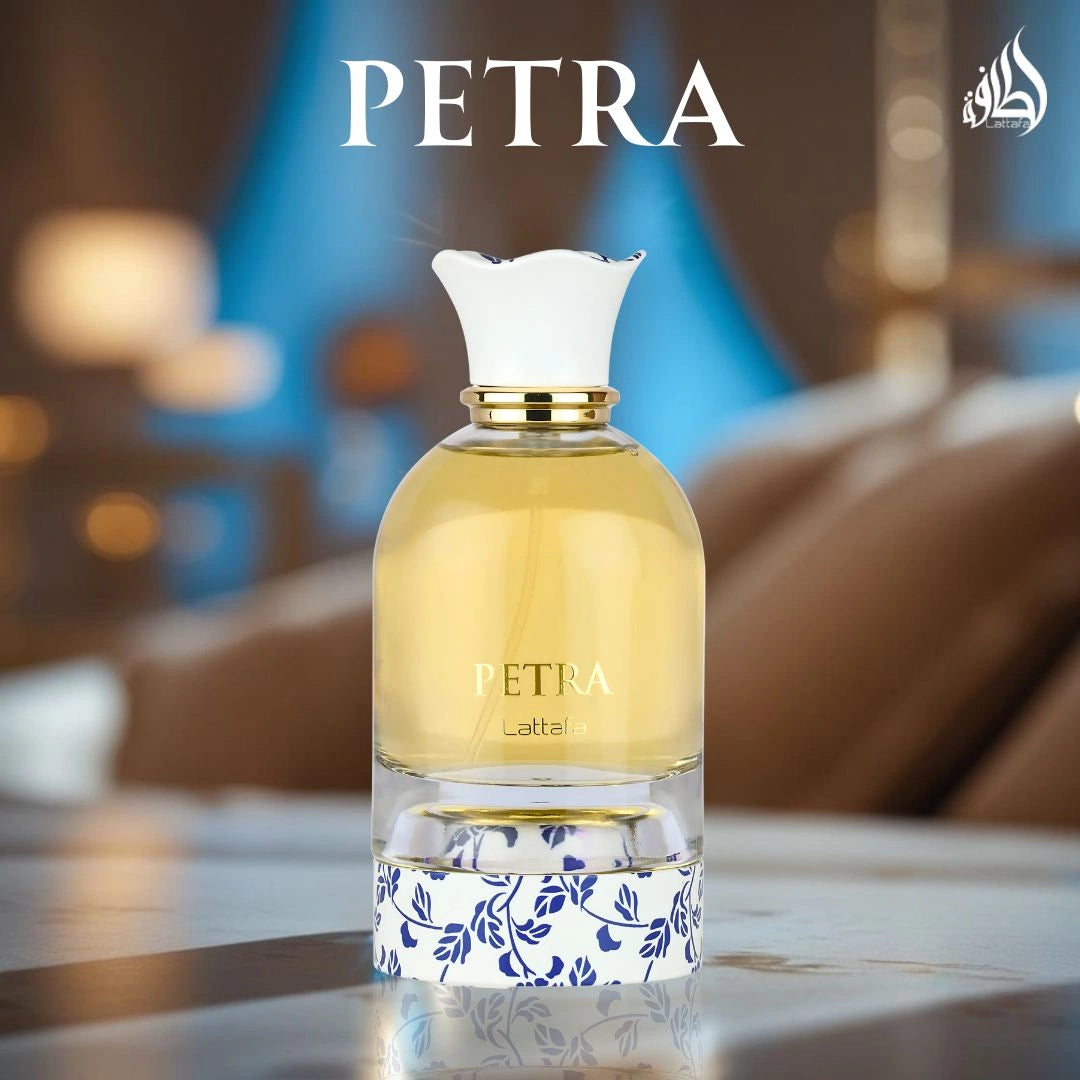 Petra Eau de Parfum Spray 100ml (3.4 Oz) by Lattafa | Tropical, Floral, Fruity & Sweet - Intense Oud
