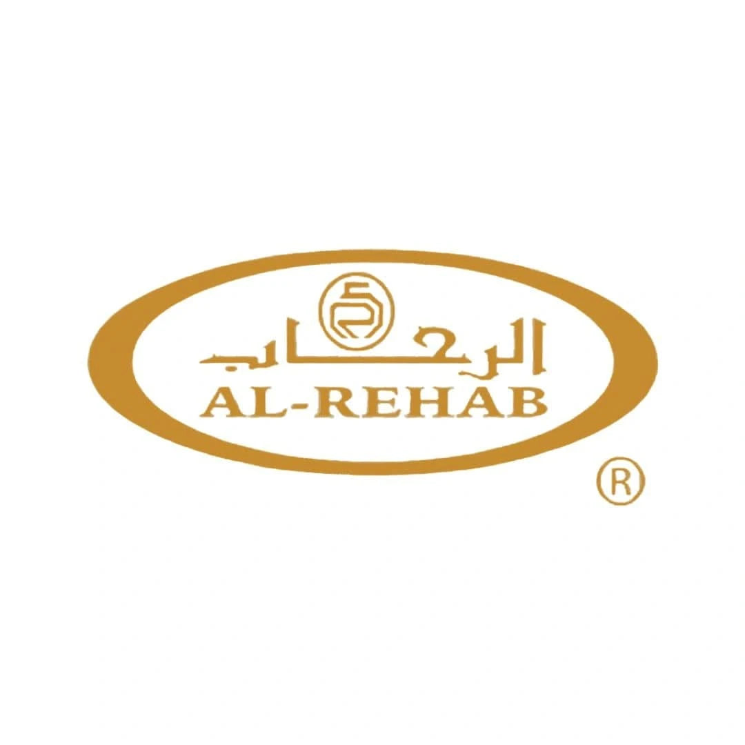 Al Rehab Choco Musk Pistachio perfume gift set with three elegant bottles in decorative packaging.