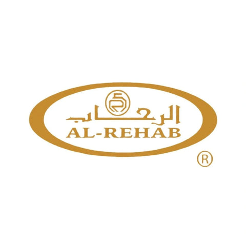 Al Rehab Choco Musk Pistachio perfume gift set with three elegant bottles in decorative packaging.