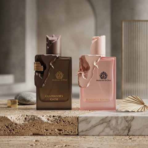 Ministry of Oud – Gladiators Oath & Romance Reverie Eau de Parfum Sprays 100ml (3.4 oz) by Paris Corner (Bundle)