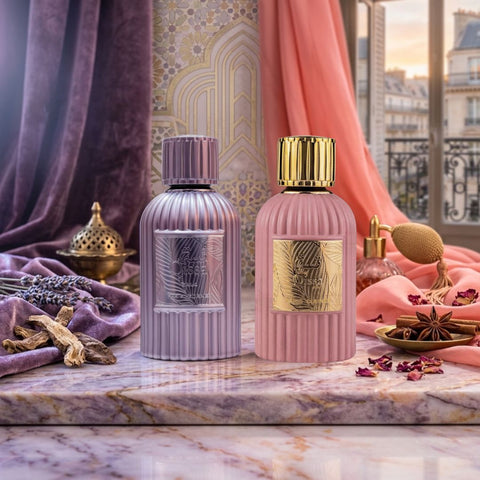 Qissa Gala & Qissa Pink Eau de Parfum Sprays 100ml (3.4 oz) by Paris Corner (Bundle)
