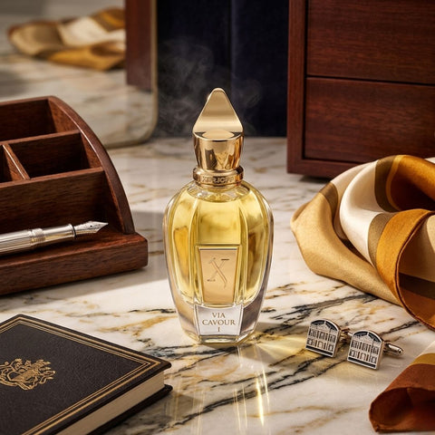Xerjoff Via Cavour I Parfum Spray 50ml bottle with elegant packaging and a luxurious parfum design.