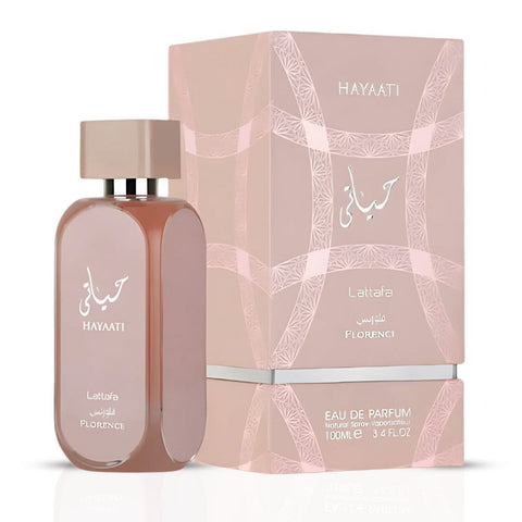 Bundle of six Intense Oud Eau de Parfums including Pink Blush by Ard Al Zaafaran, Hayaati Florence by Lattafa, and Fatima Pink by Zimaya.
