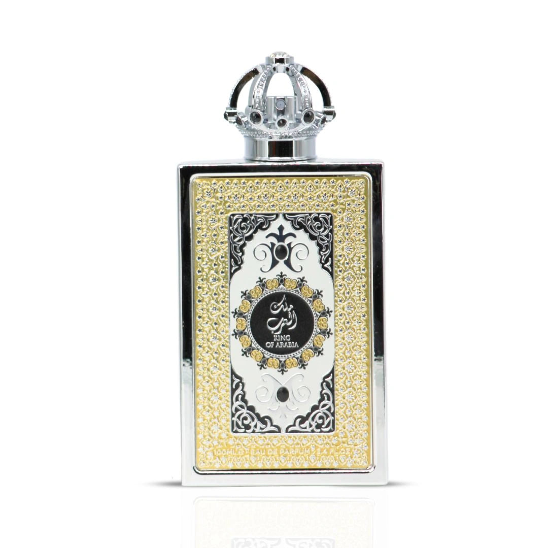 King of Arabia Eau De Parfum Spray 100ml (3.4 oz) by Lattafa Pride | Crown Yourself in Citrus, Leather & Vanilla - Intense Oud