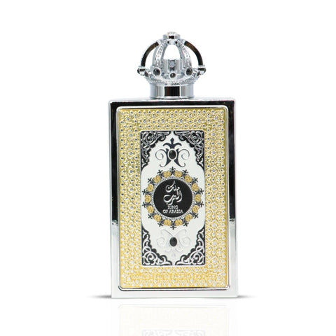 King of Arabia Eau De Parfum Spray 100ml (3.4 oz) by Lattafa Pride | Crown Yourself in Citrus, Leather & Vanilla - Intense Oud