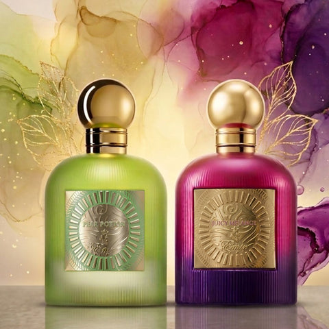 Pear Potion & Juicy Melange Eau de Parfum Sprays 100ml (3.4 oz) by Paris Corner (Bundle)