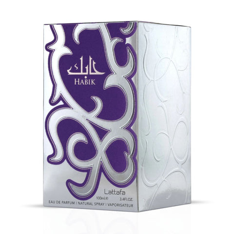 Habik for Men Eau de Parfum Spray 100ml (3.4 oz) by Lattafa | A Regal Journey from Fiery Opening to Creamy Grandeur - Intense Oud