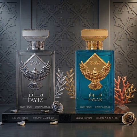 Fayiz & Fawaar Eau de Parfum Sprays 100ml (3.4 oz) by Rasasi (Bundle)