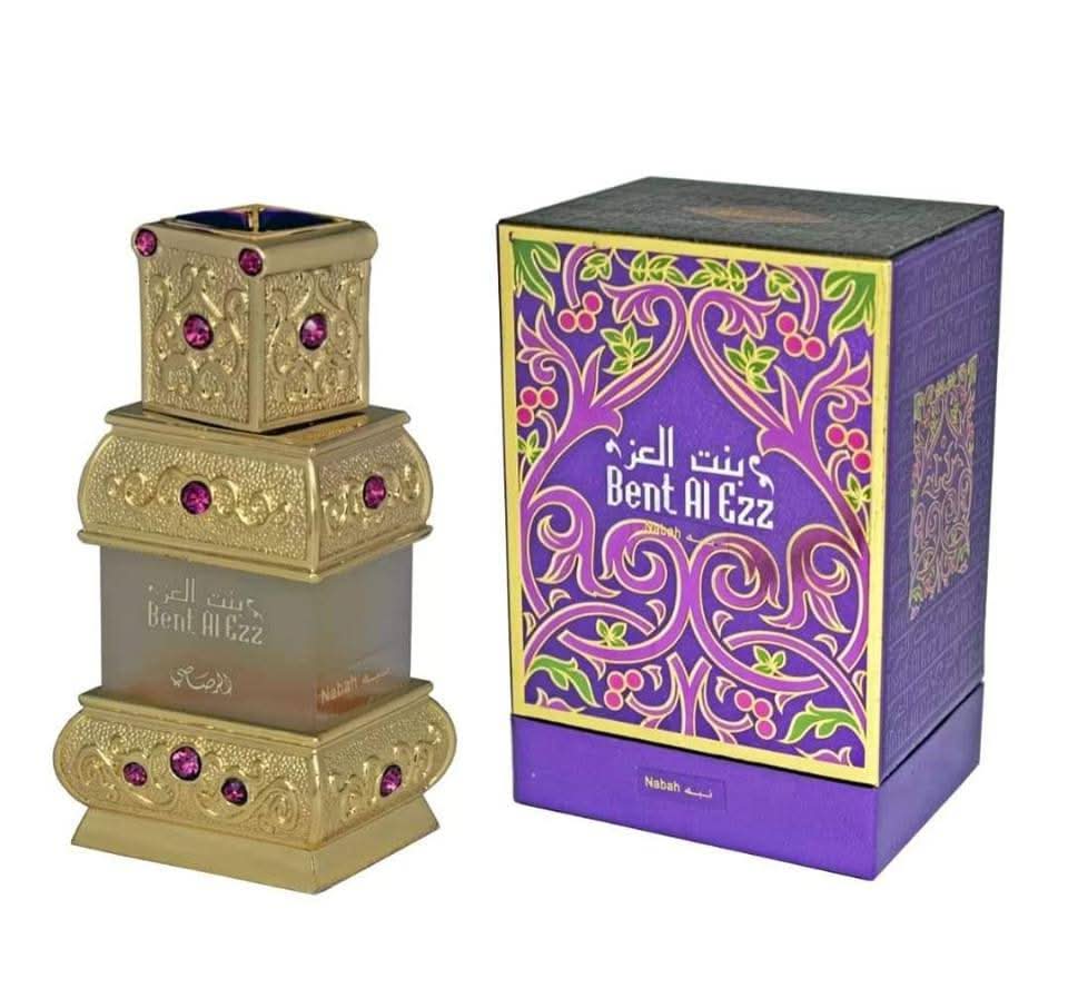 Rasasi Bent Al Ezz CPO Series 3-piece concentrated perfume oil set with ornate bottles and elegant packaging.