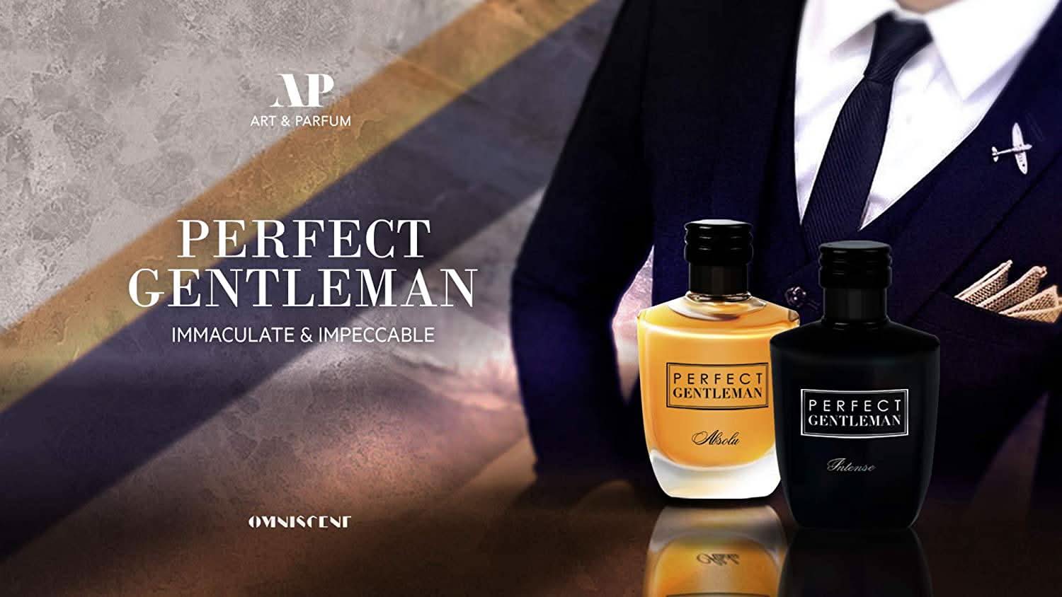 Art & Parfum Perfect Gentleman Absolu Men Eau De Parfum 100ML bottle with sleek packaging and elegant design.