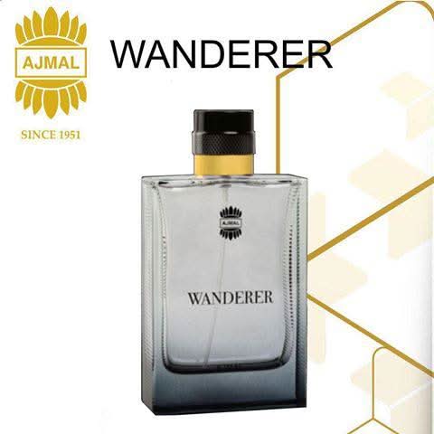 Ajmal Wanderer for Men EDP Eau de Parfum 100 mL bottle, sleek design, with elegant cap and minimalist label.