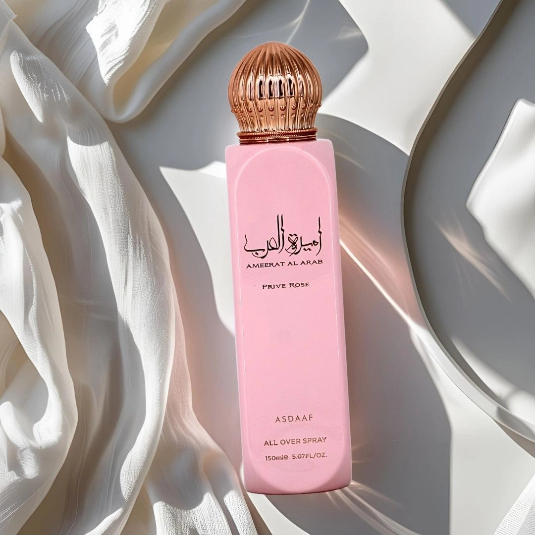 Ameerat Al Arab Prive Rose All Over Spray 150ml (5.07 oz) by Asdaaf | A Crown of Blooming Opulence - Intense Oud