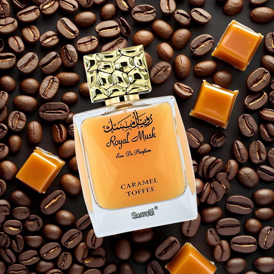 Royal Musk Caramel Toffee EDP 100ML (3.4 OZ) By SURRATI, Exotic Fragrances For Men & Women. - Intense Oud