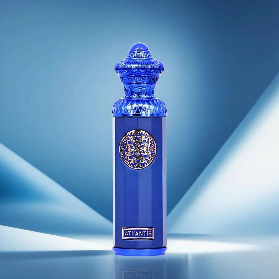 Surrati Atlantis Eau de Parfum Spray 140ml bottle with elegant packaging, showcasing the luxurious fragrance design.