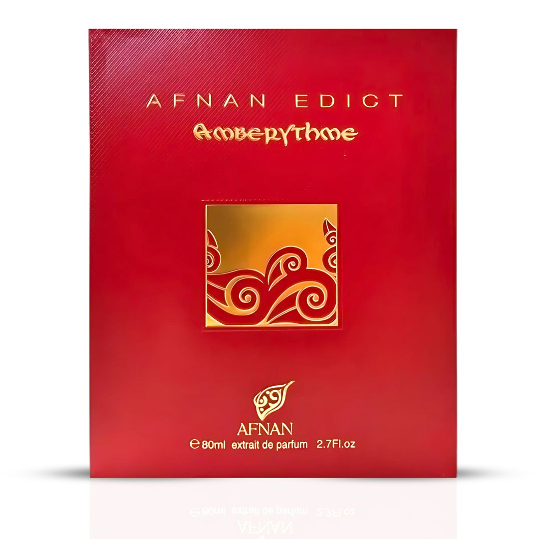 Edict Amberythme Eau De Parfum Spray 80ML (2.7 OZ) By Afnan | A Luxurious Blend Of Amber, Saffron & Sandalwood, Offering A Warm, Spicy & Floral Richness. - Intense Oud