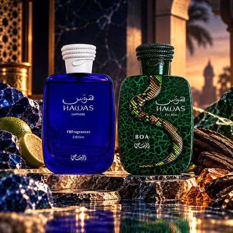 Hawas BOA & Hawas Sapphire Eau De Parfum Spray 100ml (3.38 oz) by Rasasi
