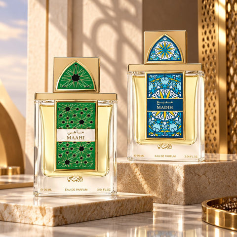 Maahi & Madih Eau de Parfum Sprays 90ml (3.0 oz) by Rasasi (Bundle)