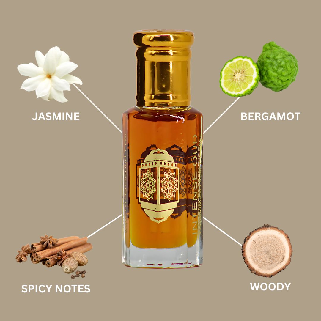 Musk Twilight Perfume Oil 12ML (0.40 OZ) with Black Gift Box by Intense Oud | A Vibrant Blend of Jasmine, Bergamot & Spicy Woods, Enveloped in Sensual Musk. - Intense Oud