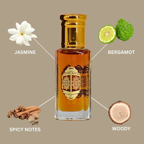 Musk Twilight Perfume Oil 12ML (0.40 OZ) with Black Gift Box by Intense Oud | A Vibrant Blend of Jasmine, Bergamot & Spicy Woods, Enveloped in Sensual Musk. - Intense Oud