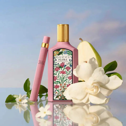 Gucci Flora Gorgeous Gardenia Travel Set (EDP Spray 3.3 Oz & EDP Spray 0.33 Oz) | Dew-Kissed Petals & Sugar-Dusted Sunshine - Intense Oud