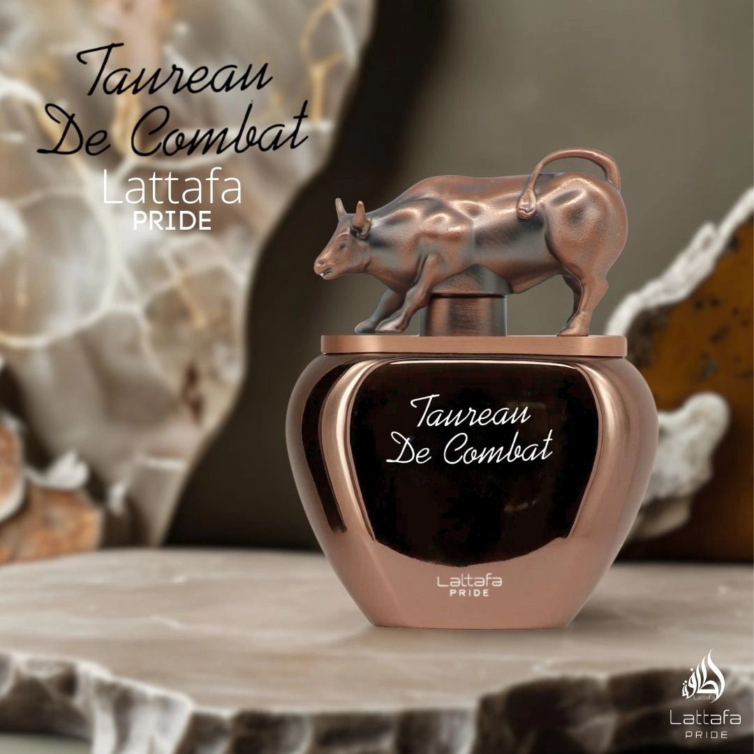 Taureau De Combat Eau de Parfum Spray 100ml (3.4 oz) by Lattafa Pride | A Bold Statement in Every Note - Intense Oud
