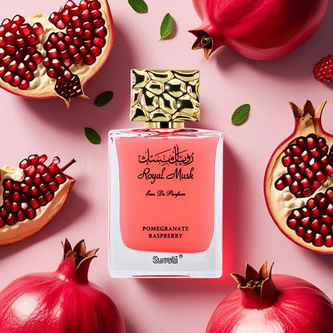 AUCTION Royal Musk Pomegranate Raspberry Eau de Parfum Spray 100ml (3.4 oz) by Surrati (Velvet Pouch)