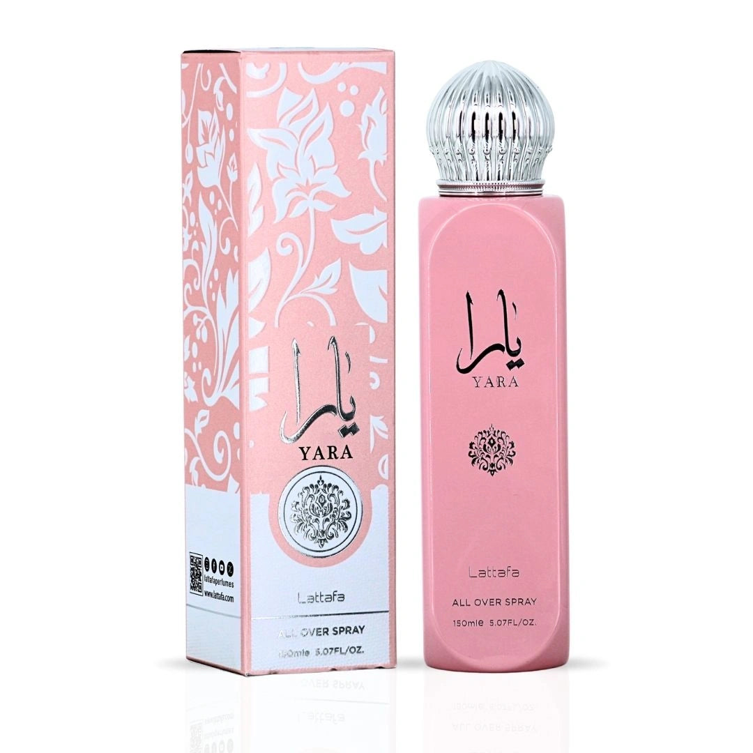 Yara All Over Spray 150ml (5.07 oz) by Lattafa | Tangerine Dawn, Tropical Heart, Vanilla Sunset - Intense Oud