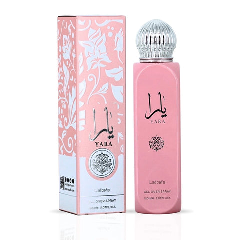 Yara All Over Spray 150ml (5.07 oz) by Lattafa | Tangerine Dawn, Tropical Heart, Vanilla Sunset - Intense Oud
