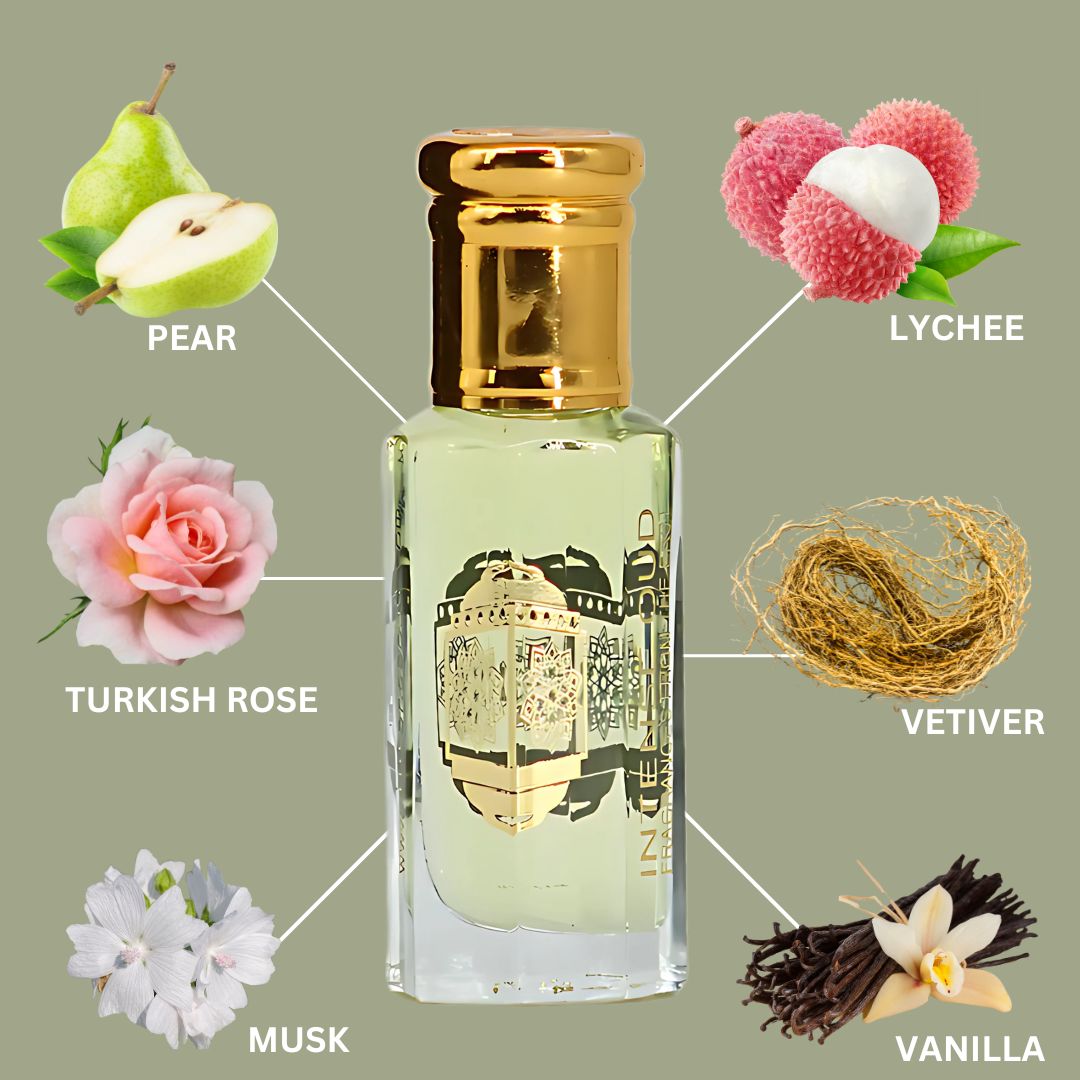 Dalya Perfume Oil 12ML (0.40 OZ) With Black Gift Box By Intense Oud | A Fresh Burst Of Fruit Meets Floral Elegance, Finishing With A Woody Vanilla Base. - Intense Oud