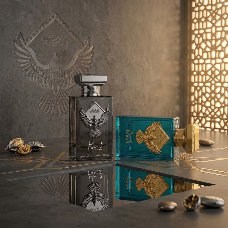 Fayiz & Fawaar Eau de Parfum Sprays 100ml (3.4 oz) by Rasasi (Bundle)