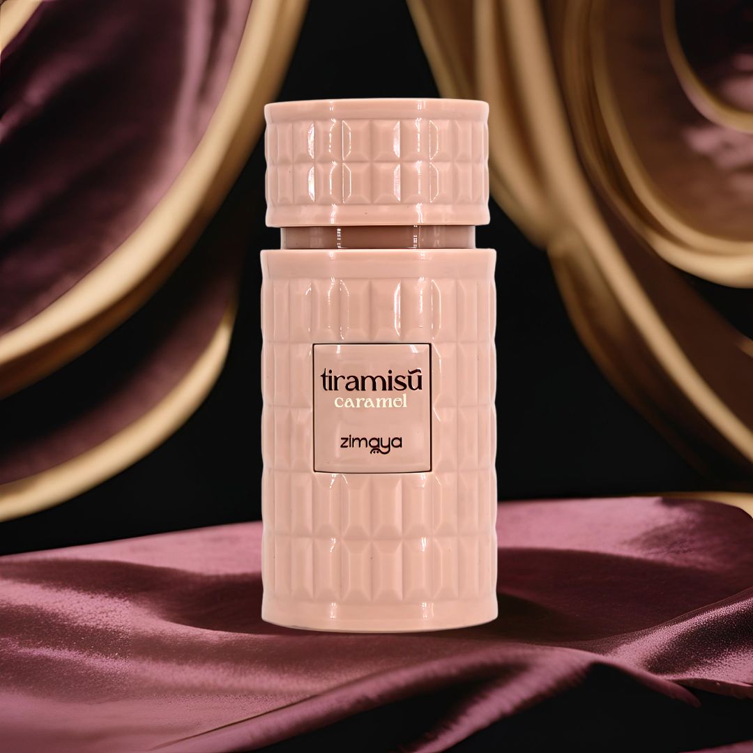 Tiramisu Caramel Eau De Parfum Spray 100ML (3.4 OZ) by Zimaya | A Sweet Blend of Caramel, Honey & Whiskey for a Sensual & Slightly Boozy Fragrance. - Intense Oud