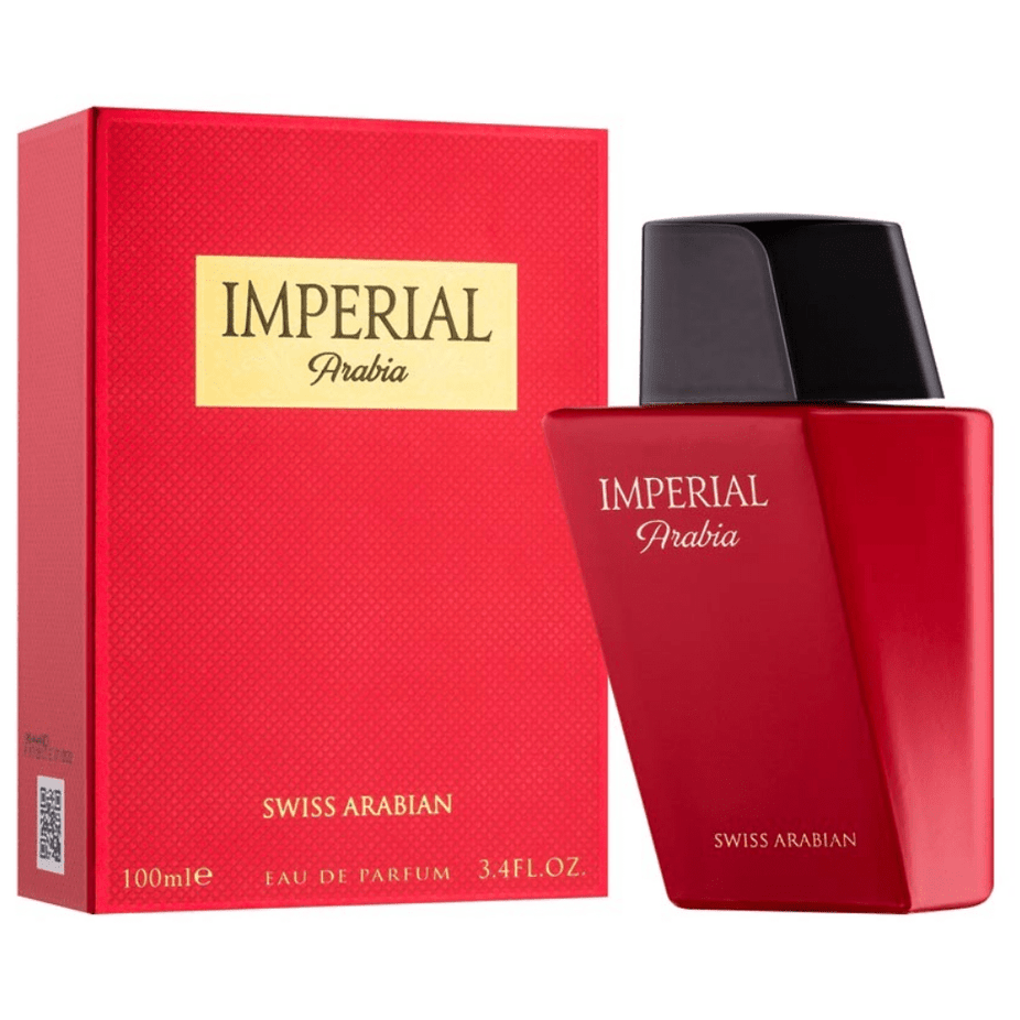 Imperial Arabia Eau De Parfum by Swiss Arabian, 100ml bottle, elegant glass container with floral and oriental fragrance notes