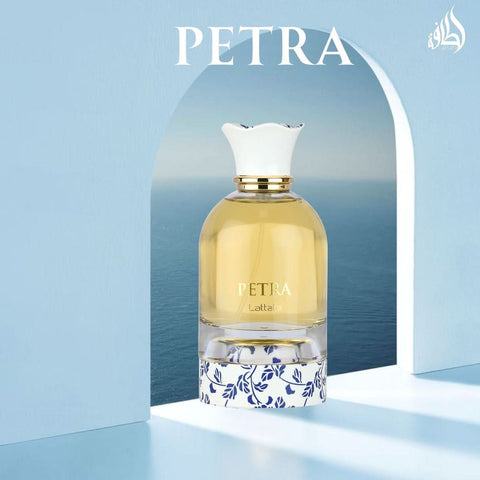 AUCTION Petra Eau de Parfum Spray 100ml (3.4 oz) by Lattafa (Velvet Pouch)