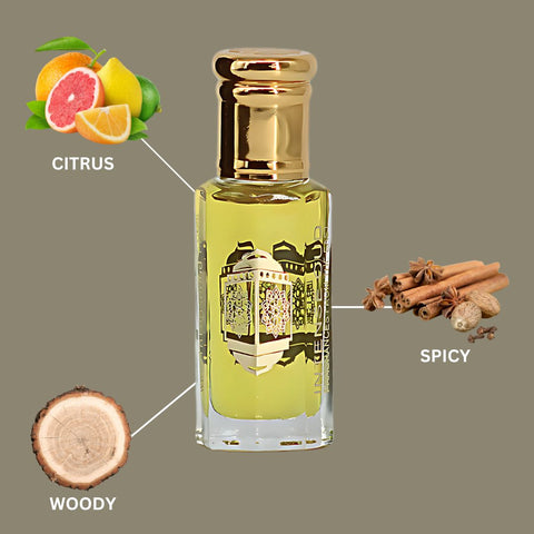 Khobar Perfume Oil 12ML (0.40 OZ) with Black Gift Box by Intense Oud | A Citrus Blend with Woody, Spicy Finish. - Intense Oud