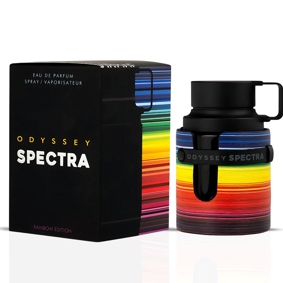 Odyssey Spectra Rainbow Edition Eau de Parfum Spray 100ML (3.4 OZ) by Armaf | Spiced Fruit, Floral Finesse & A Smoky-Sweet Embrace. - Intense Oud