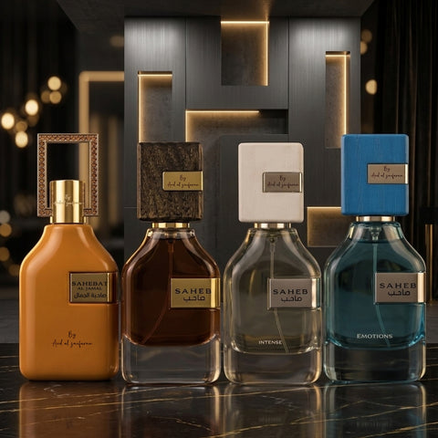 Saheb, Intense, Emotions & Sahebat Al Jamal Eau de Parfum Sprays by Ard Al Zaafaran (Bundle)