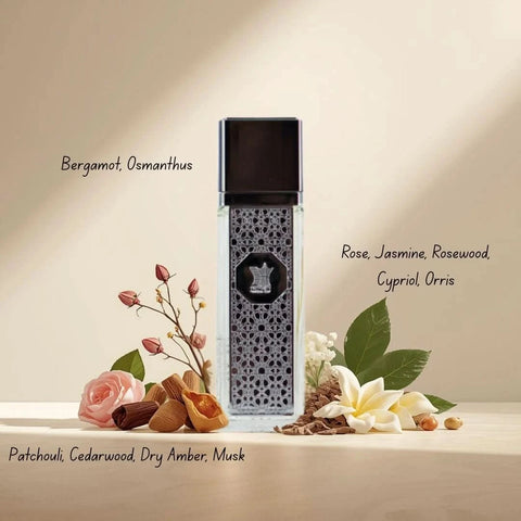 Arabian Oud Al Seyada Collection 6-piece gift set with perfume bottles and elegant packaging, showcasing luxurious fragrance presentation.