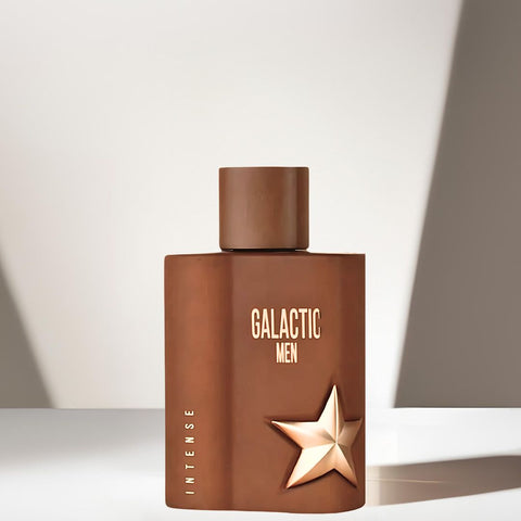 Galactic Men Intense Eau De Parfum Spray 100ML (3.4 OZ) by Maison Alhambra | A Cozy, Sweet & Smoky Blend with Rich Vanilla, Cacao & Resinous Warmth. - Intense Oud
