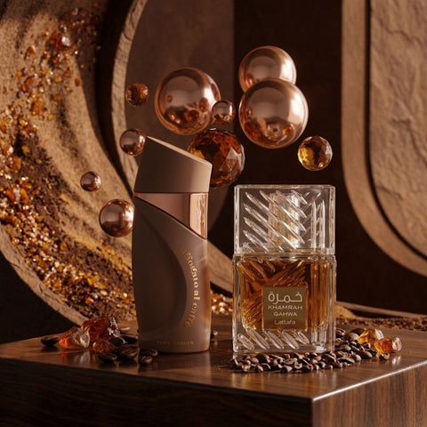 Affogato al Caffè by Paris Corner & Khamrah Qahwa by Lattafa Eau de Parfum Sprays 100ml (3.4 oz) (Bundle)