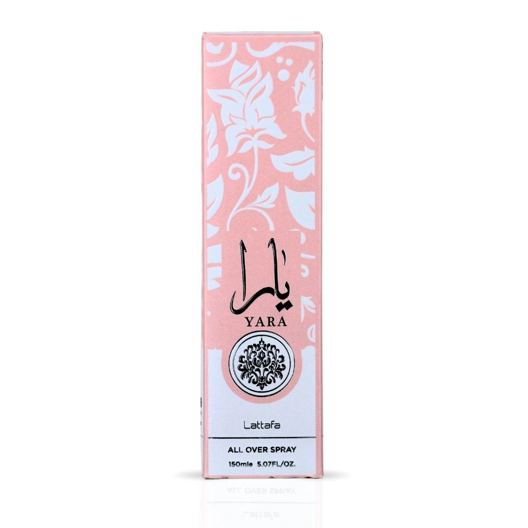 Yara All Over Spray 150ml (5.07 oz) by Lattafa | Tangerine Dawn, Tropical Heart, Vanilla Sunset - Intense Oud