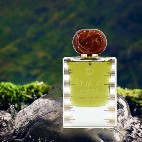 Marina Deep & Dark Eau de Parfum spray by Ard Al Zaafaran, 50ml bottle with elegant packaging and dark-colored fragrance cap