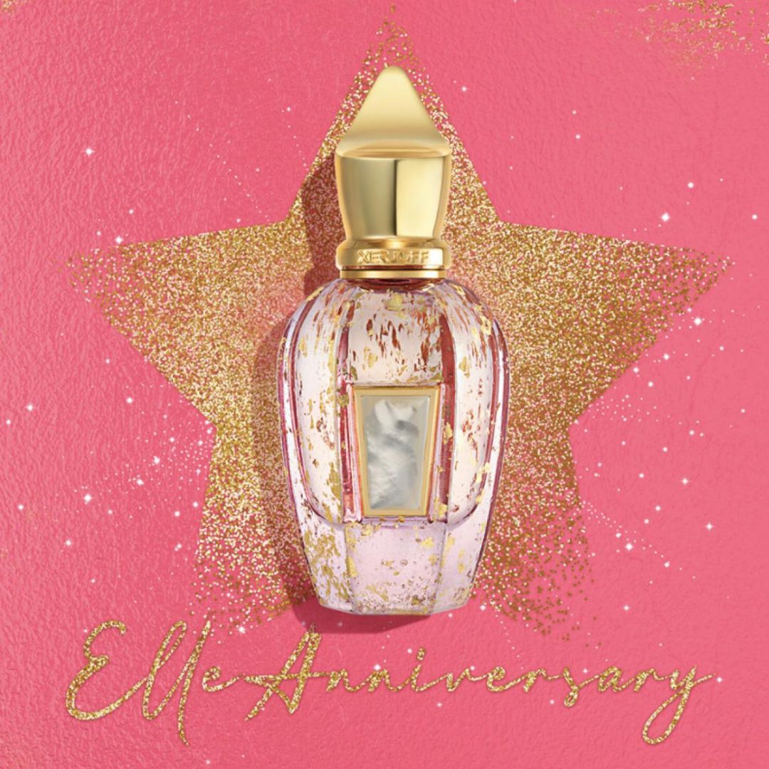 Xerjoff Elle Anniversary Parfum Spray 50ml bottle with elegant design, showcasing the luxurious fragrance packaging.