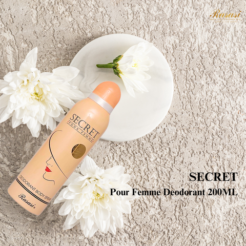 Secret Pour Femme Deodorant Body Spray, 200ml By RASASI - Intense Oud