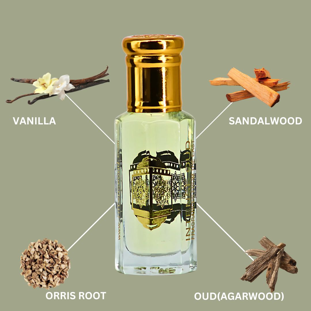 Woody Vanilla Perfume Oil 12ML (0.40 OZ) With Black Gift Box By Intense Oud | Sweet vanilla, Soft Sandalwood & Rich Oud. - Intense Oud